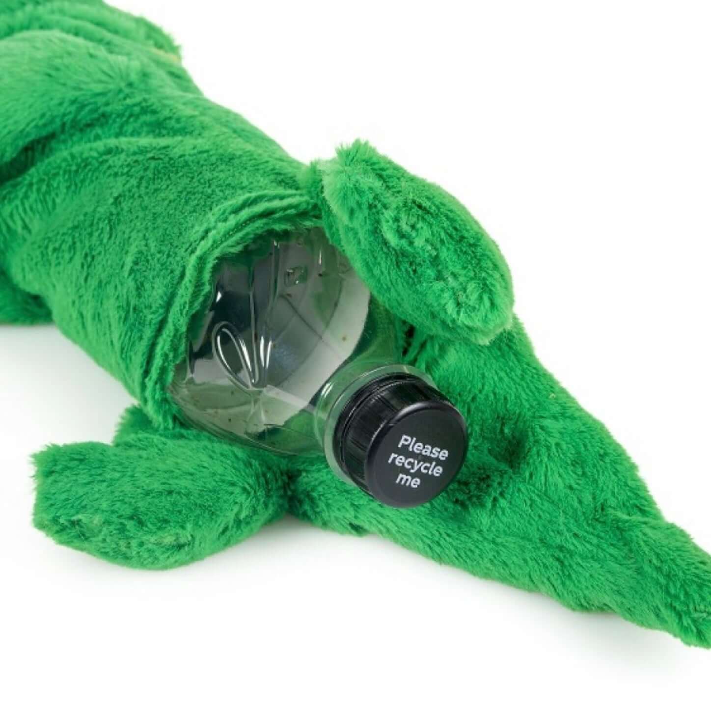 Image of Petface plush dog toy - Carolos the crocodile with recycled bottle