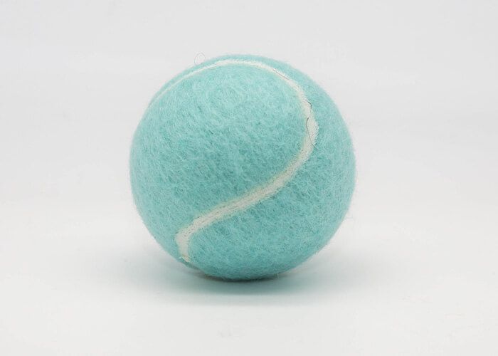 Image of a pastel blue dog tennis ball - Dog toy